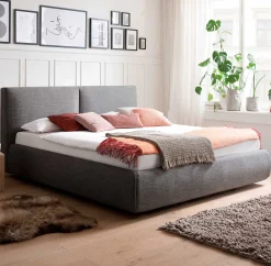 Bett mit Stauraum Celine 180x200 - anthrazit