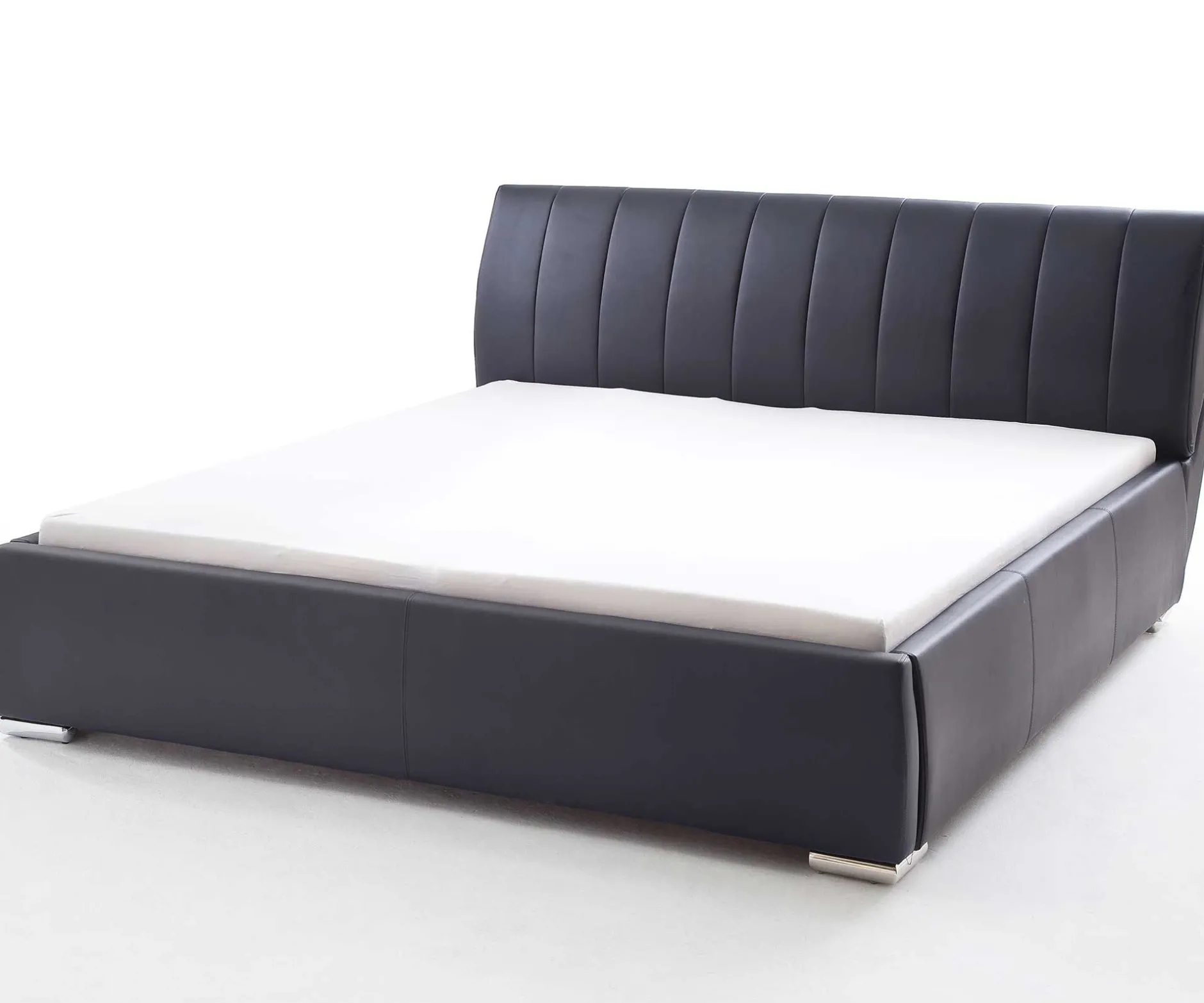 Bett mit Stauraum Davos 200x200 kingsize - schwarz