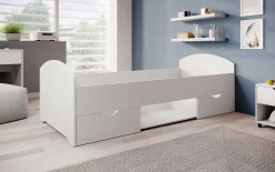 Bett Nero 90x200 mit 2 Schubladen - weiß