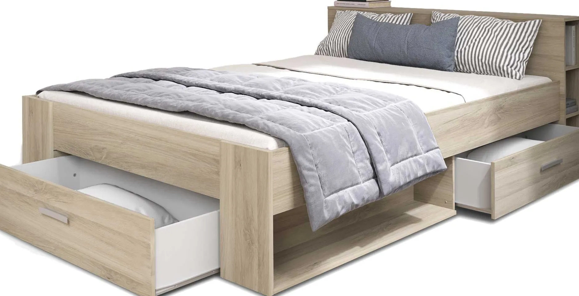 Bett Polly 160 x 200 cm-Kronberger Eiche