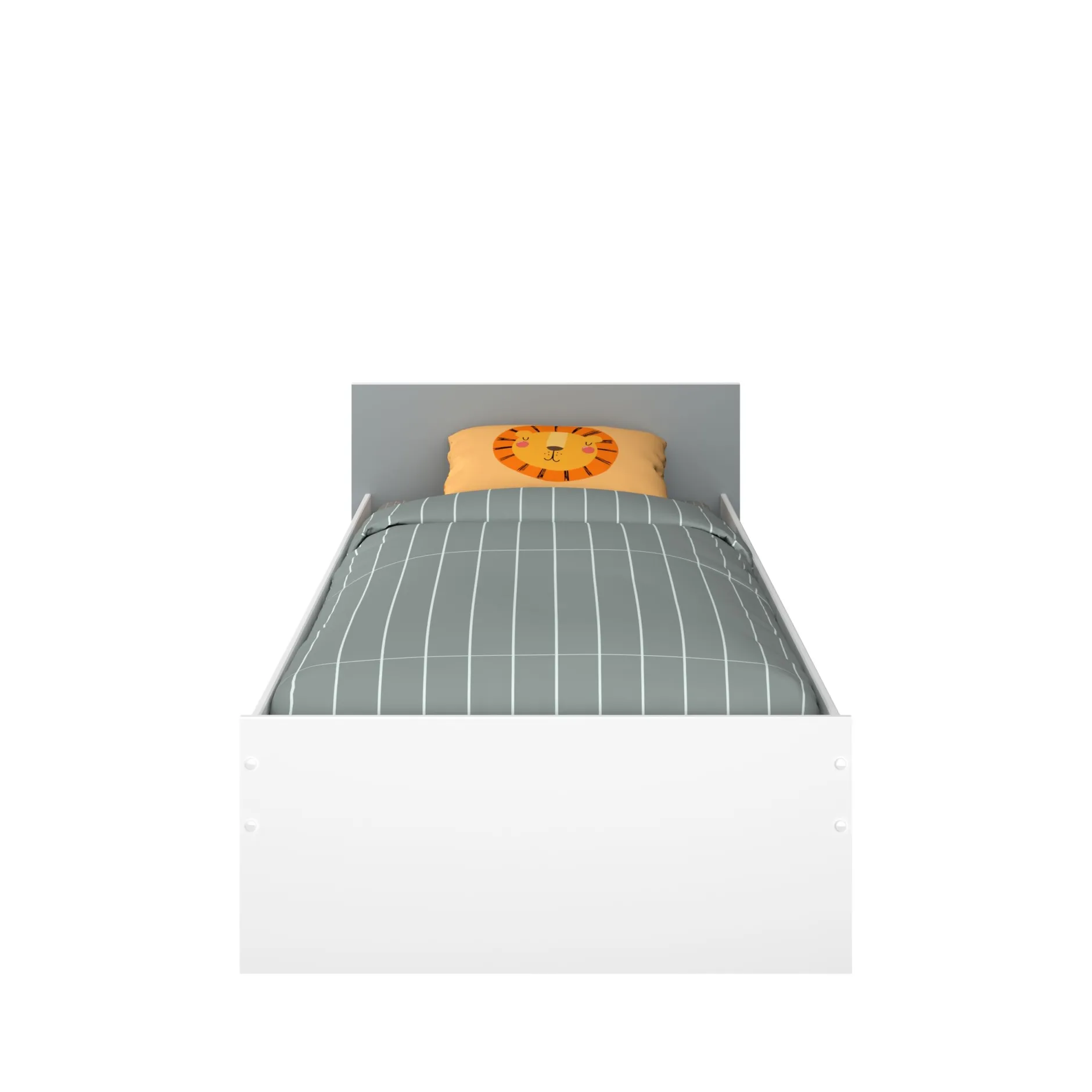 Bett Rue 90x190 - weiß/grau oder weiß/rosa