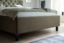 Bett San Marino 180x200cm mit Stauraum Kunstleder - grün/schwarz