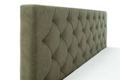 Bett San Marino 180x200cm mit Stauraum Kunstleder - grün/chrom
