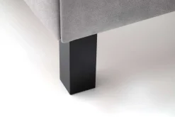Bett San Marino 160x200cm mit Stauraum Kunstleder - grau/schwarz