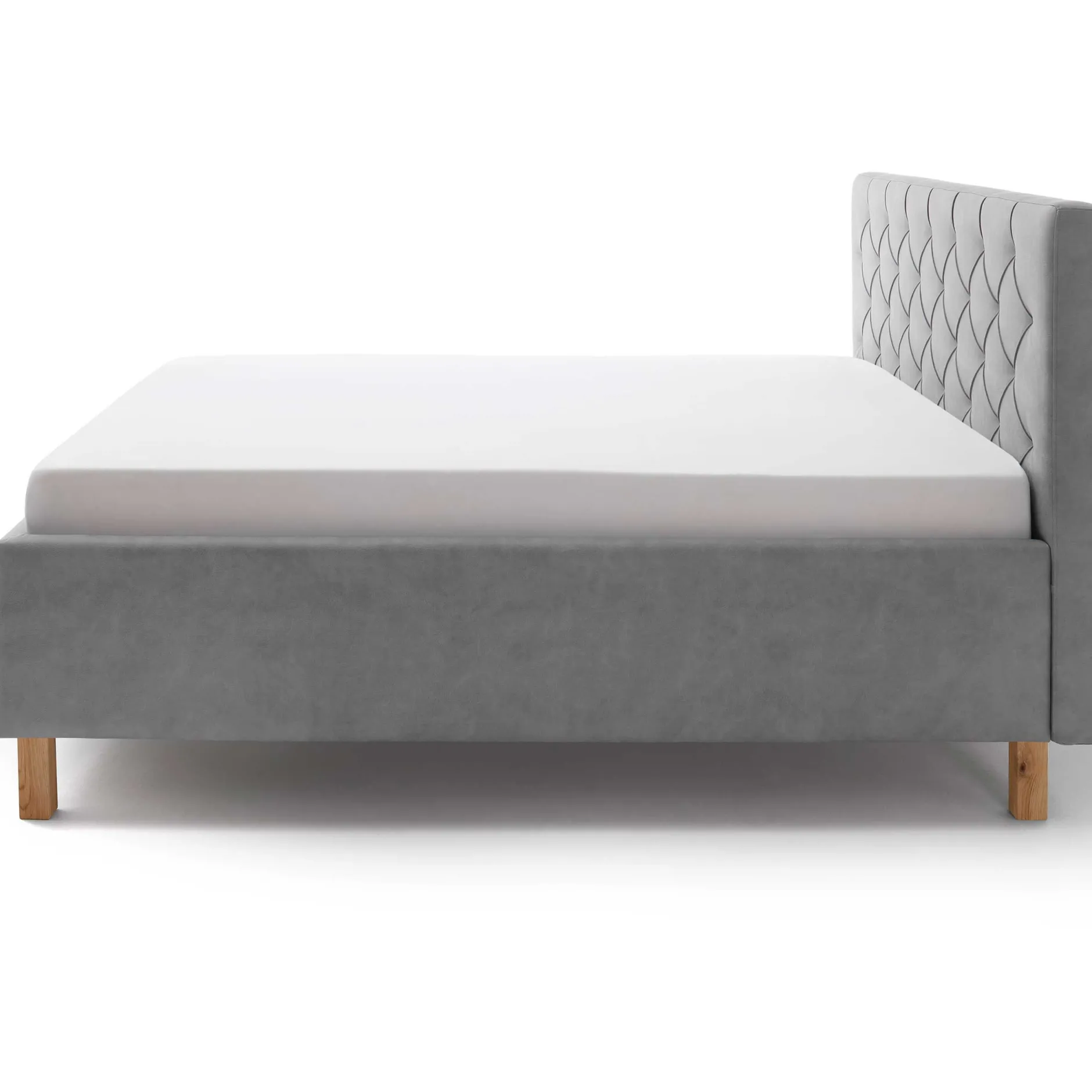 Bett San Marino 180x200cm mit Stauraum Kunstleder - grau/gelb