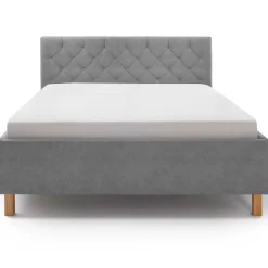 Bett San Marino 180x200cm mit Stauraum Kunstleder - grau/gelb