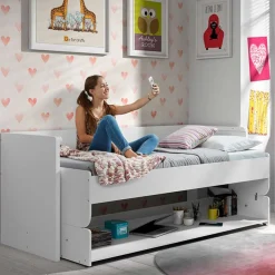 Bett Schreibtisch Kombi Denver - weiß
