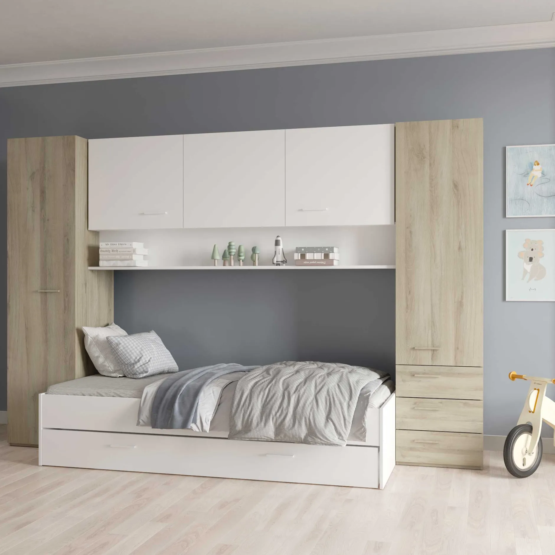 Bett Tidelle 90 x 200 cm-matt weiß