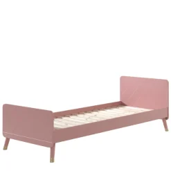 Bett 90x200 cm mit Lattenrost und Nachttisch Billy-pink