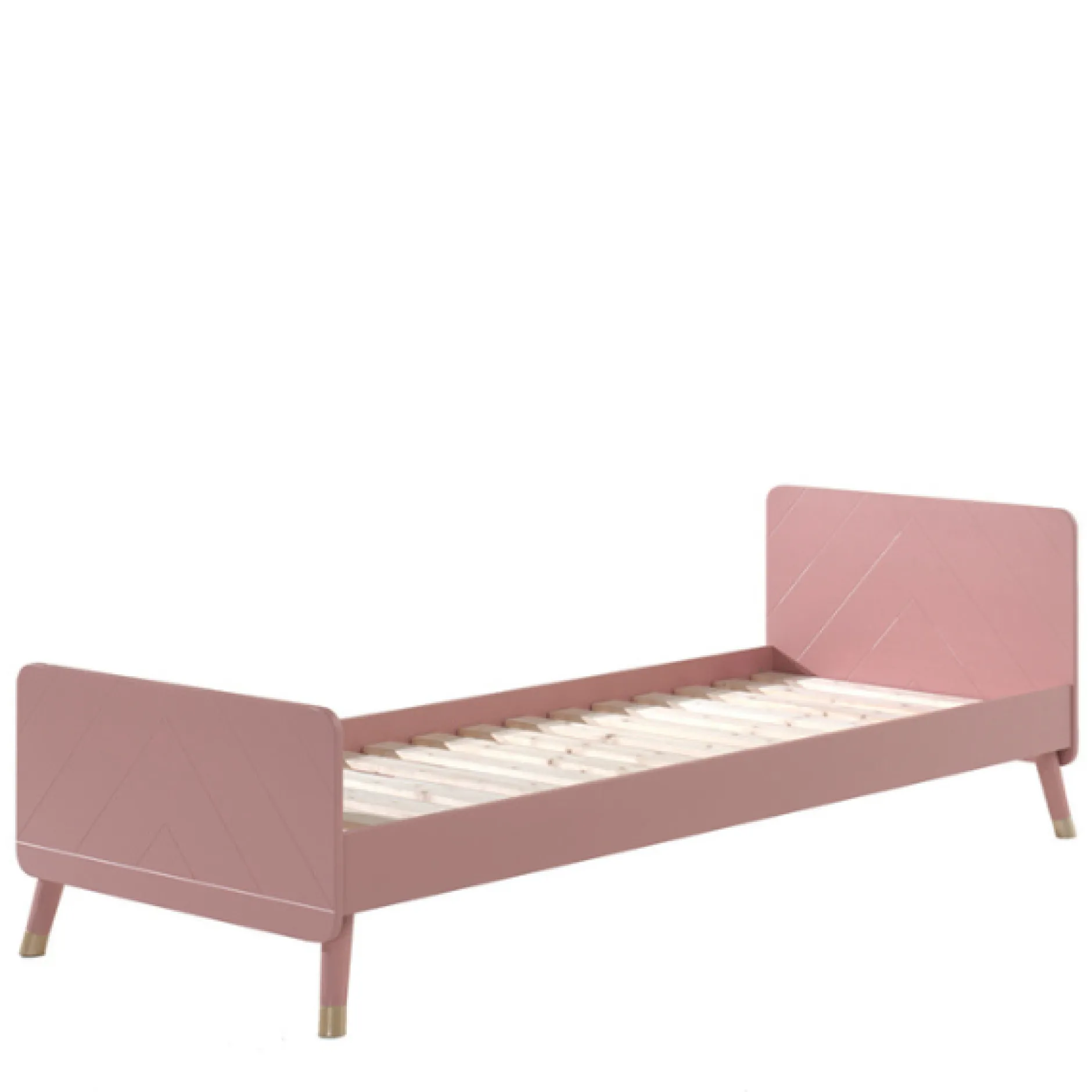 Bett 90x200 cm mit Lattenrost und Nachttisch Billy-pink