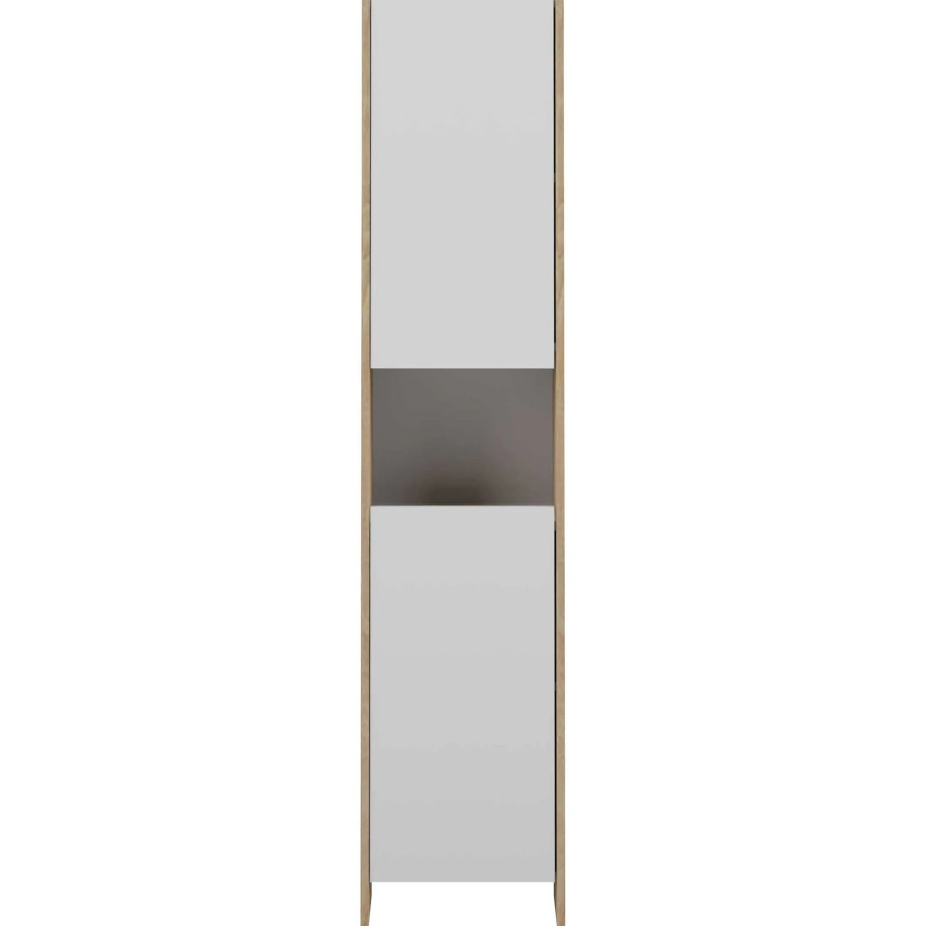 Biarritz Säulenschrank 2 Türen - weiß/eiche