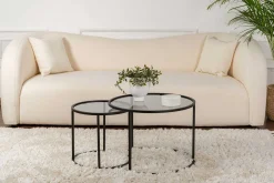 Black-Grey-60-42 Couchtisch-Set | 100 % METALL | Schwarz