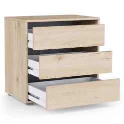 Blokty Kommode - 60x40x58cm - 3 Schubladen - Eiche Dekor