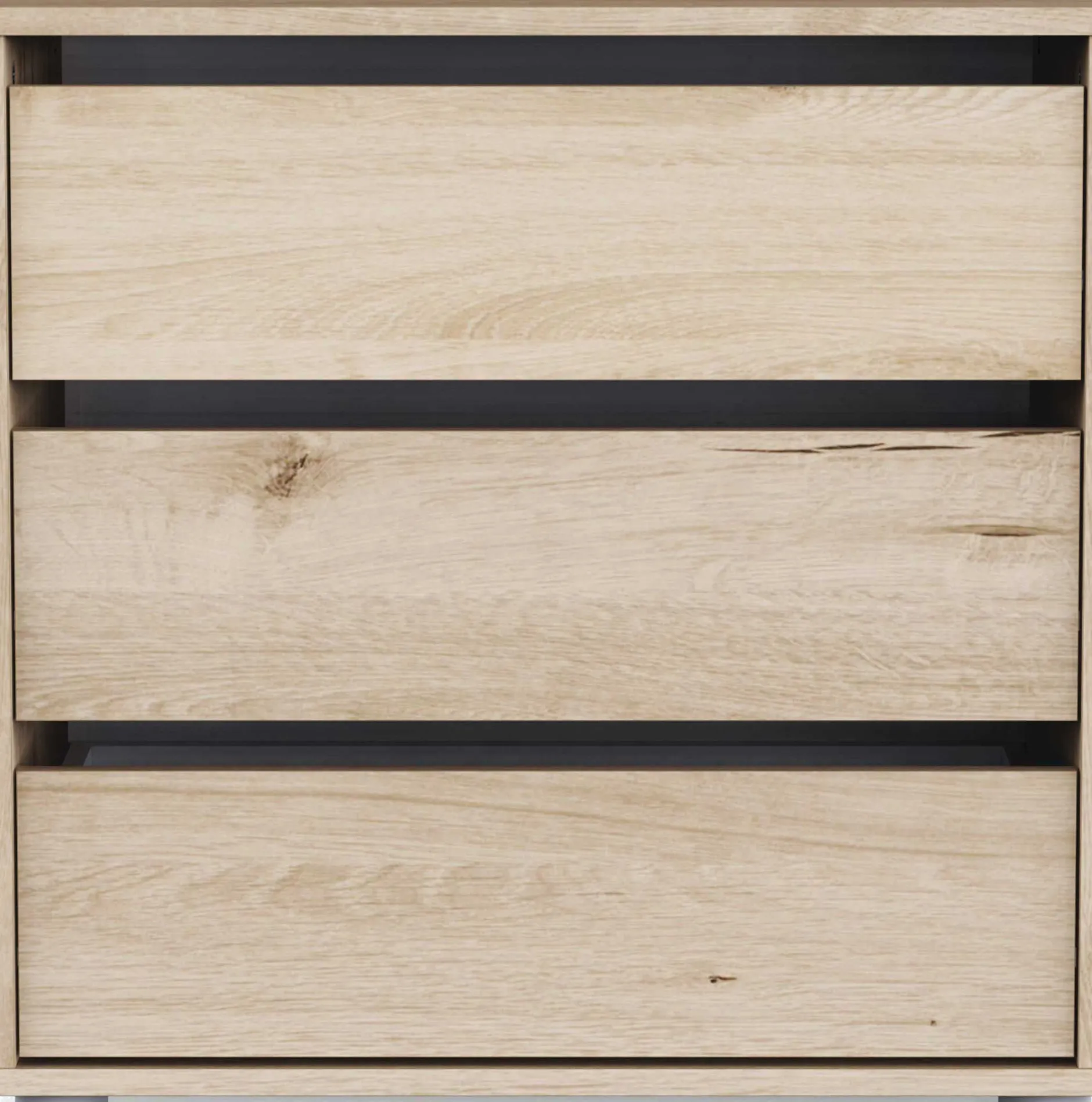 Blokty Kommode - 60x40x58cm - 3 Schubladen - Eiche Dekor