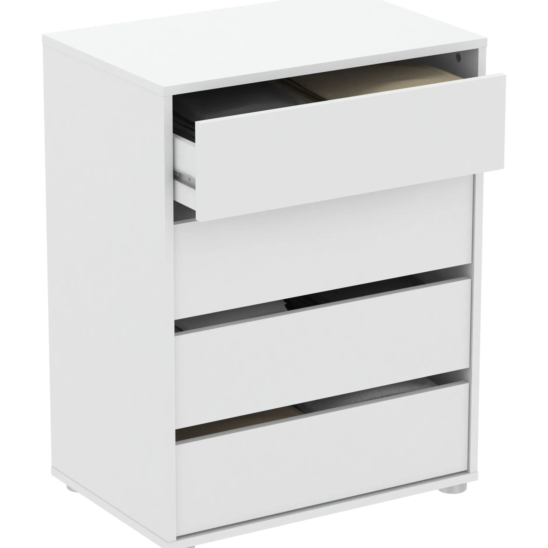 Blokty Kommode - 396x60x76,30 cm - Weiß/Spanplatte