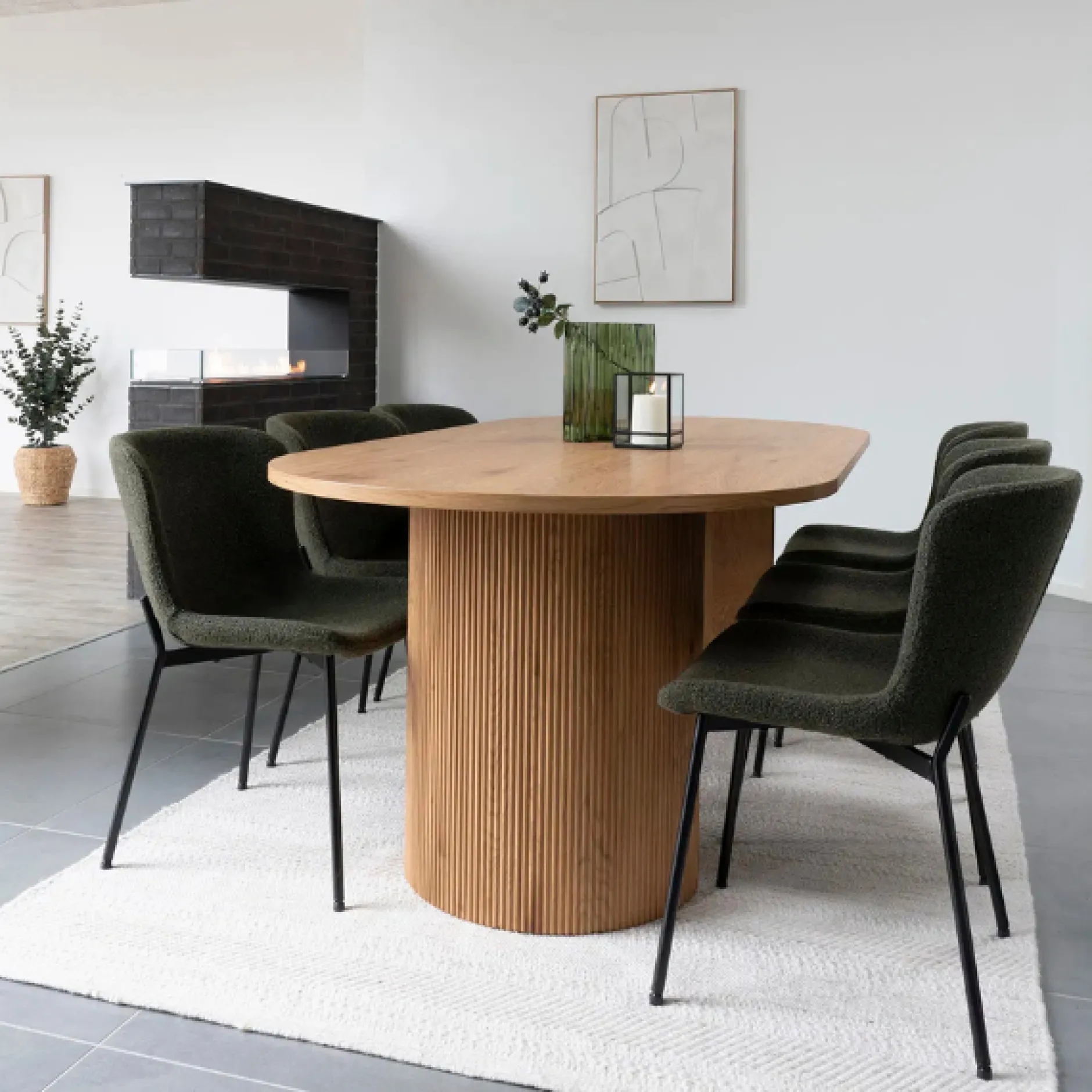 Boavista Esstisch - 100x210x75 cm - Eiche Dekor