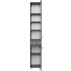 BobbiBadezimmer : Säulenschrank, Waschtischschrank, Spiegelschrank - Eiche grau