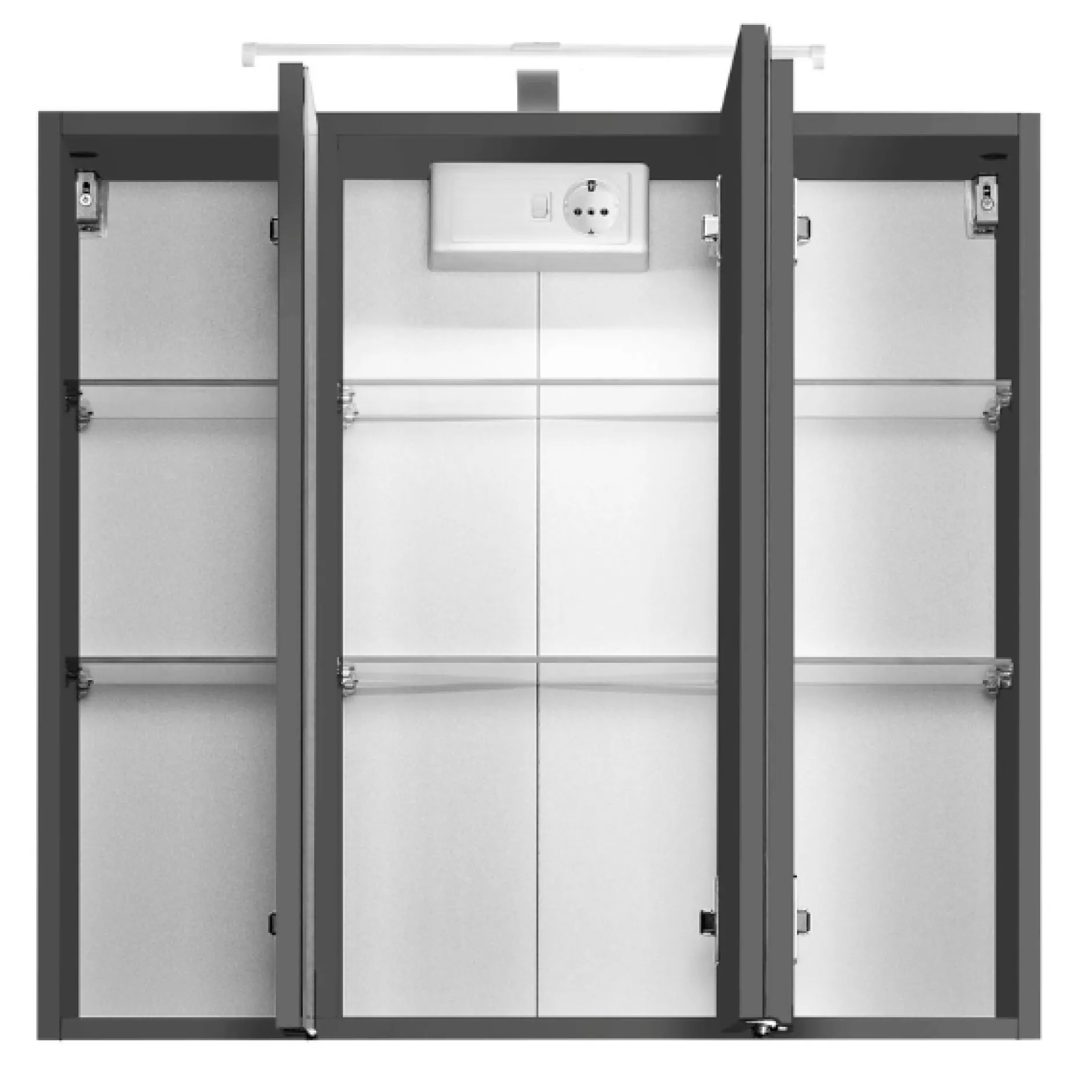 BobbiBadezimmer : 3x Hängeschrank, Spiegelschrank, Waschtischunterschrank