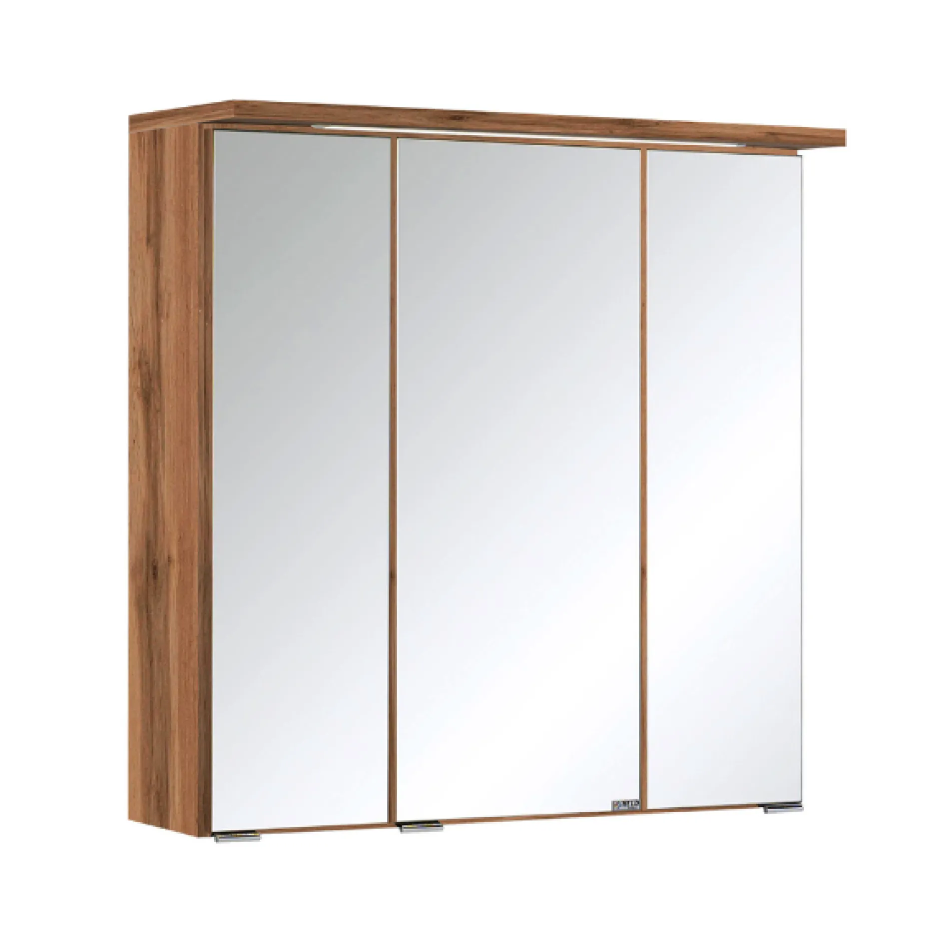 BobbiBadezimmer : 2x Säulenschrank, Spiegelschrank, Waschtischunterschrank - Eiche