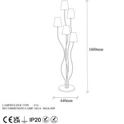 Bonibon Stehleuchte | METALLGEHÄUSE | Mehrfarbig