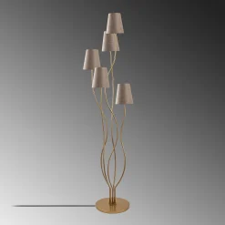 Bonibon Stehleuchte | METALLGEHÄUSE | Gold, Beige