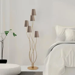 Bonibon Stehleuchte | METALLGEHÄUSE | Gold, Beige