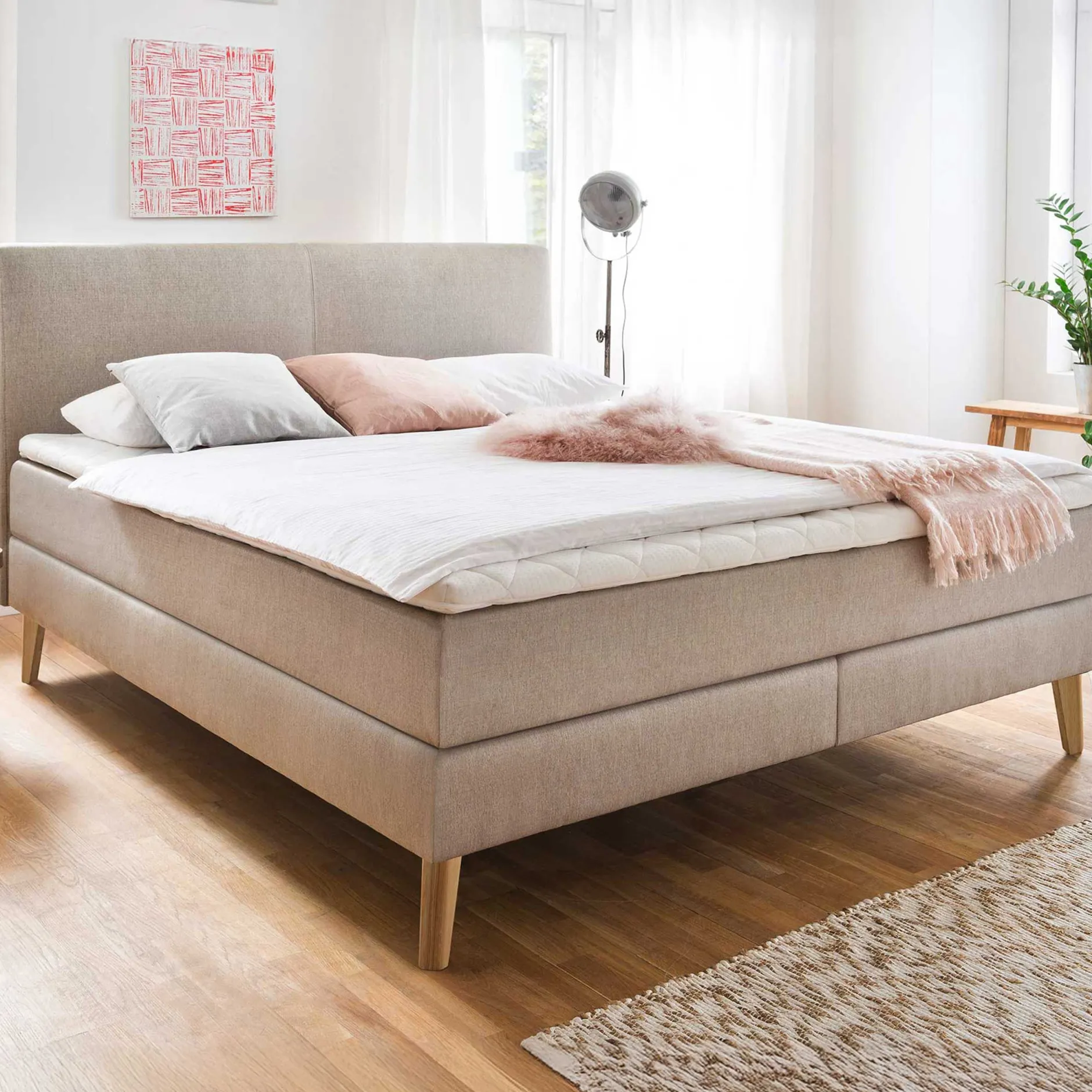 Boxspring Granas 180x200 - beige (H2)