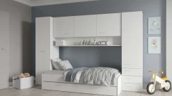 Brückenschrank Tidelle - 304x54x203cm - matt weiß