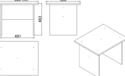 Büromöbel-Set VO15 - 100% MELAMINE - Nussbaum - 140 x 140 x 60 cm