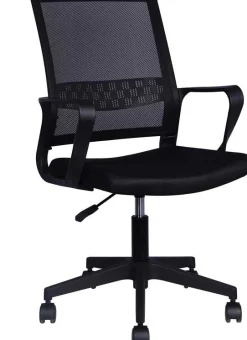 Bürostuhl Dylan - 54x60x90cm - mit Rollen - verstellbar - schwarz