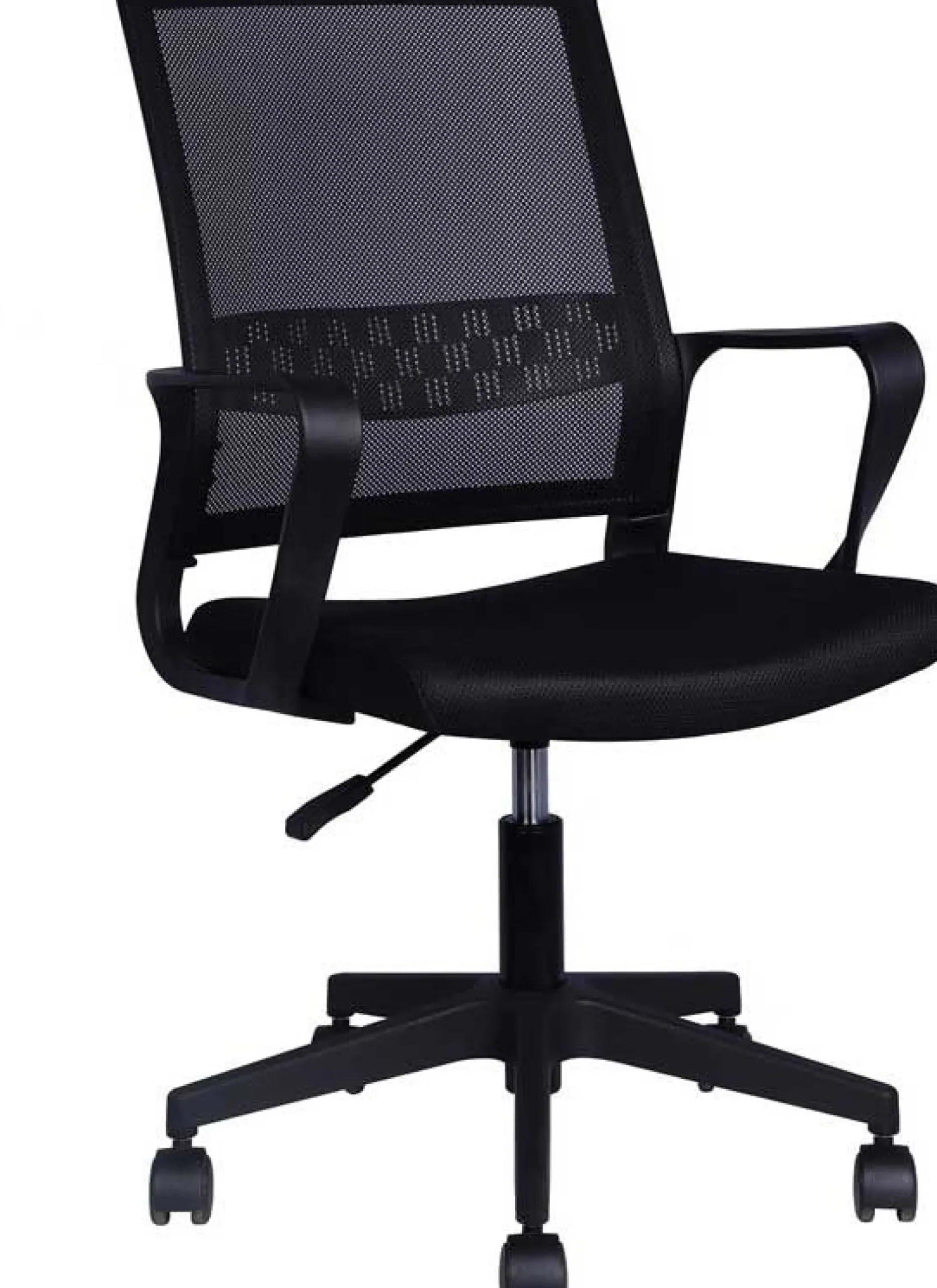 Bürostuhl Dylan - 54x60x90cm - mit Rollen - verstellbar - schwarz