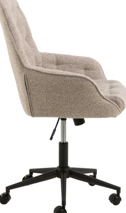 Bürostuhl Erik - 60x67x105cm - verstellbar - beige Stoff