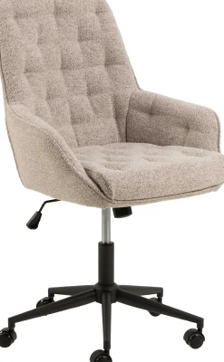 Bürostuhl Erik - 60x67x105cm - verstellbar - beige Stoff