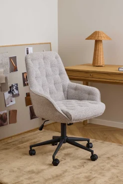 Bürostuhl Erik - 60x67x105cm - verstellbar - beige Stoff