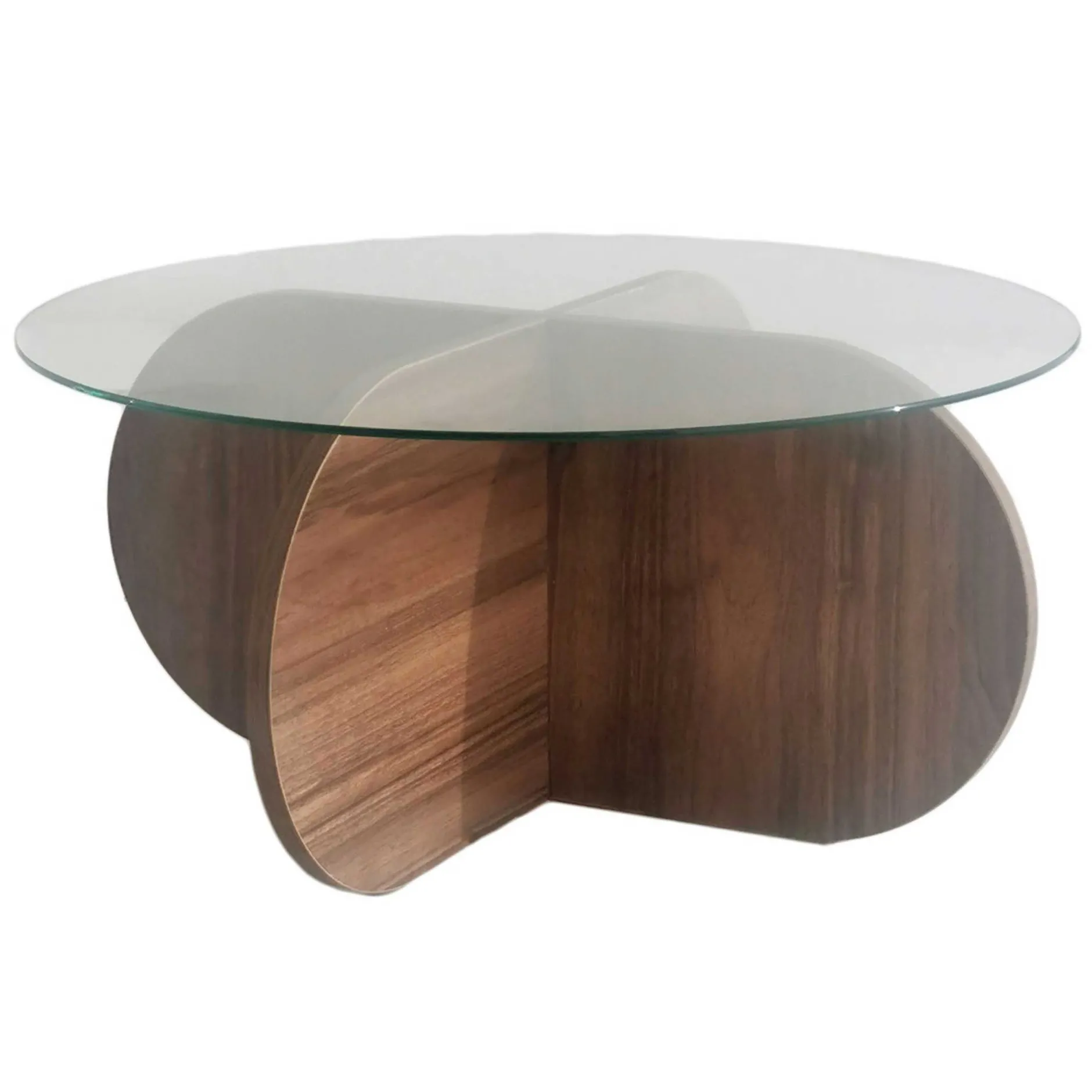 Bubble CT Couchtisch | GEHÄRTETES GLAS | Walnuss
