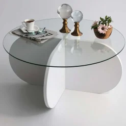 Bubble CT Couchtisch | GEHÄRTETES GLAS | Weiß