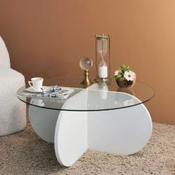 Bubble CT Couchtisch | GEHÄRTETES GLAS | Weiß