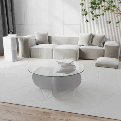 Bubble CT Couchtisch | GEHÄRTETES GLAS | Weiß