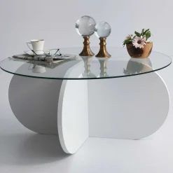 Bubble CT Couchtisch | GEHÄRTETES GLAS | Weiß