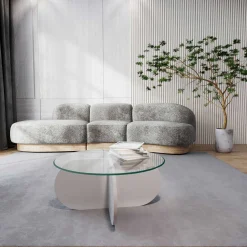 Bubble CT Couchtisch | GEHÄRTETES GLAS | Weiß