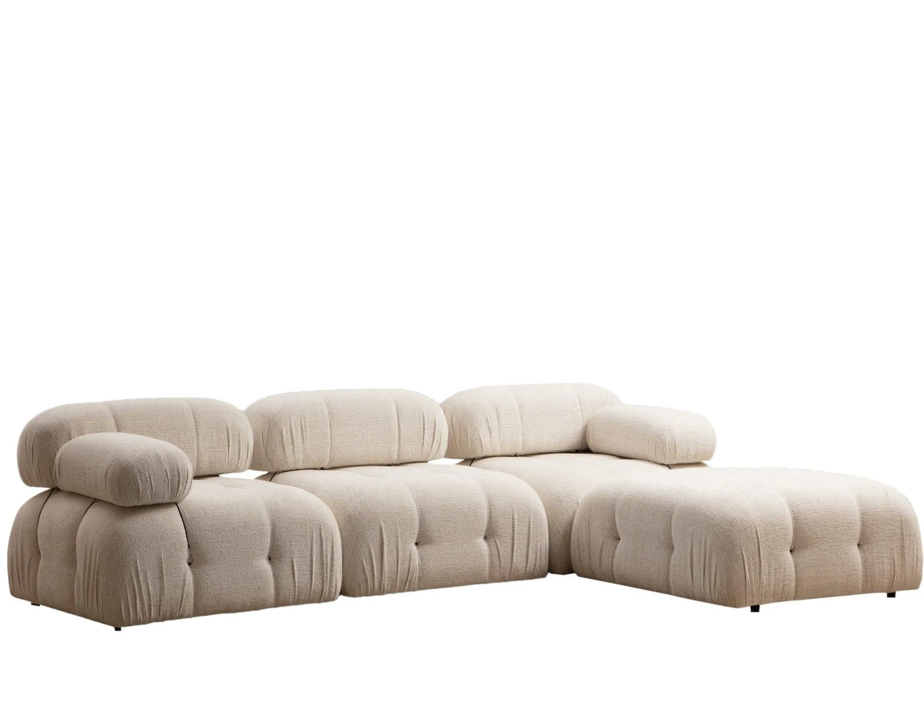 Bubble Ecksofa | BUCHENHOLZ / SPANPLATTE | Creme