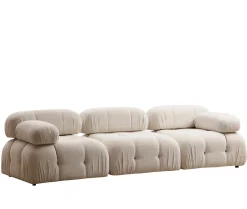 Bubble 3-Sitzer-Sofa | BUCHENHOLZ / SPANPLATTE | Creme