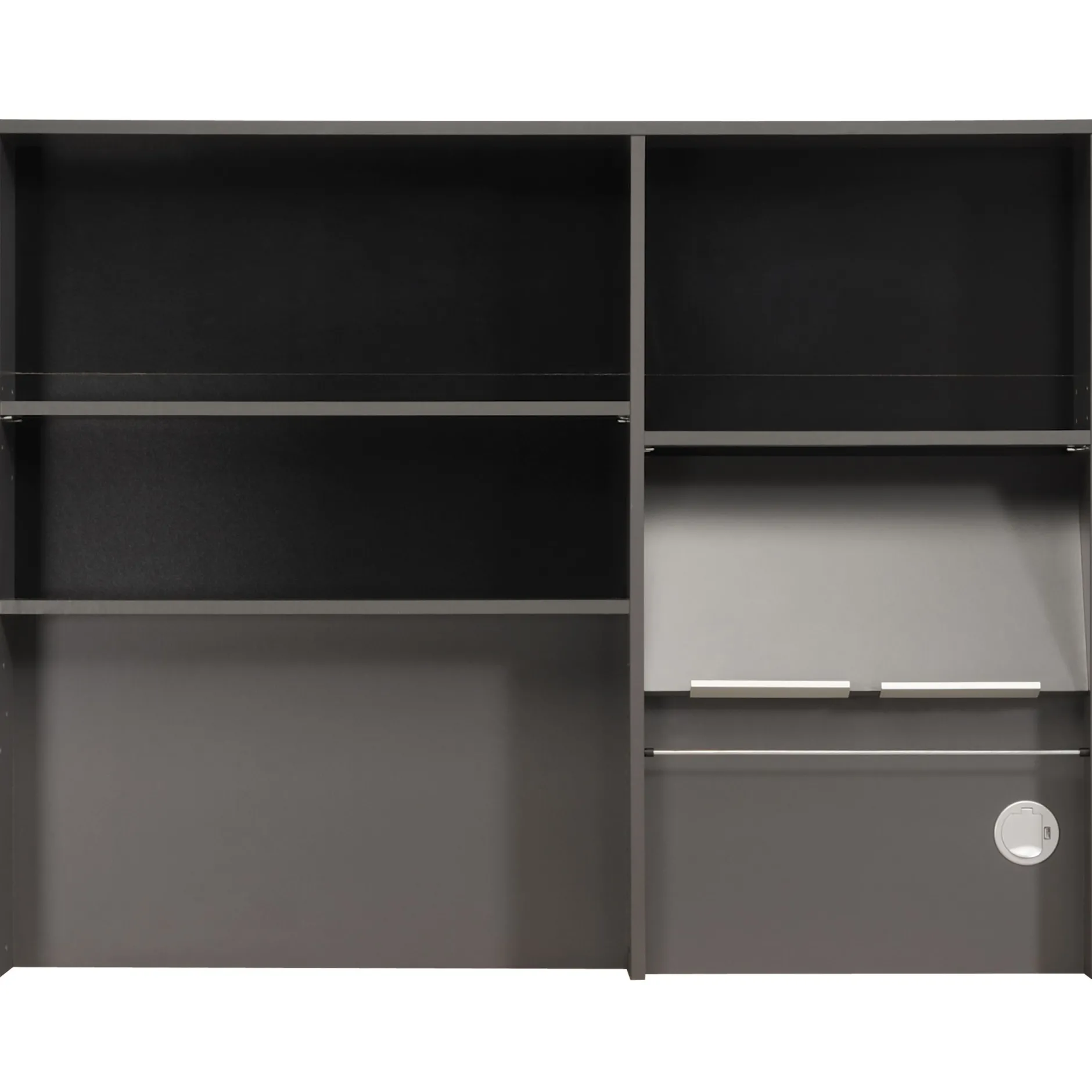 Buffet Moove 118cm, 3 Ablagen & Küchenrollenhalter - anthrazit