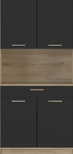 Buffetschrank Diede-Kronberg Eiche/Mattschwarz