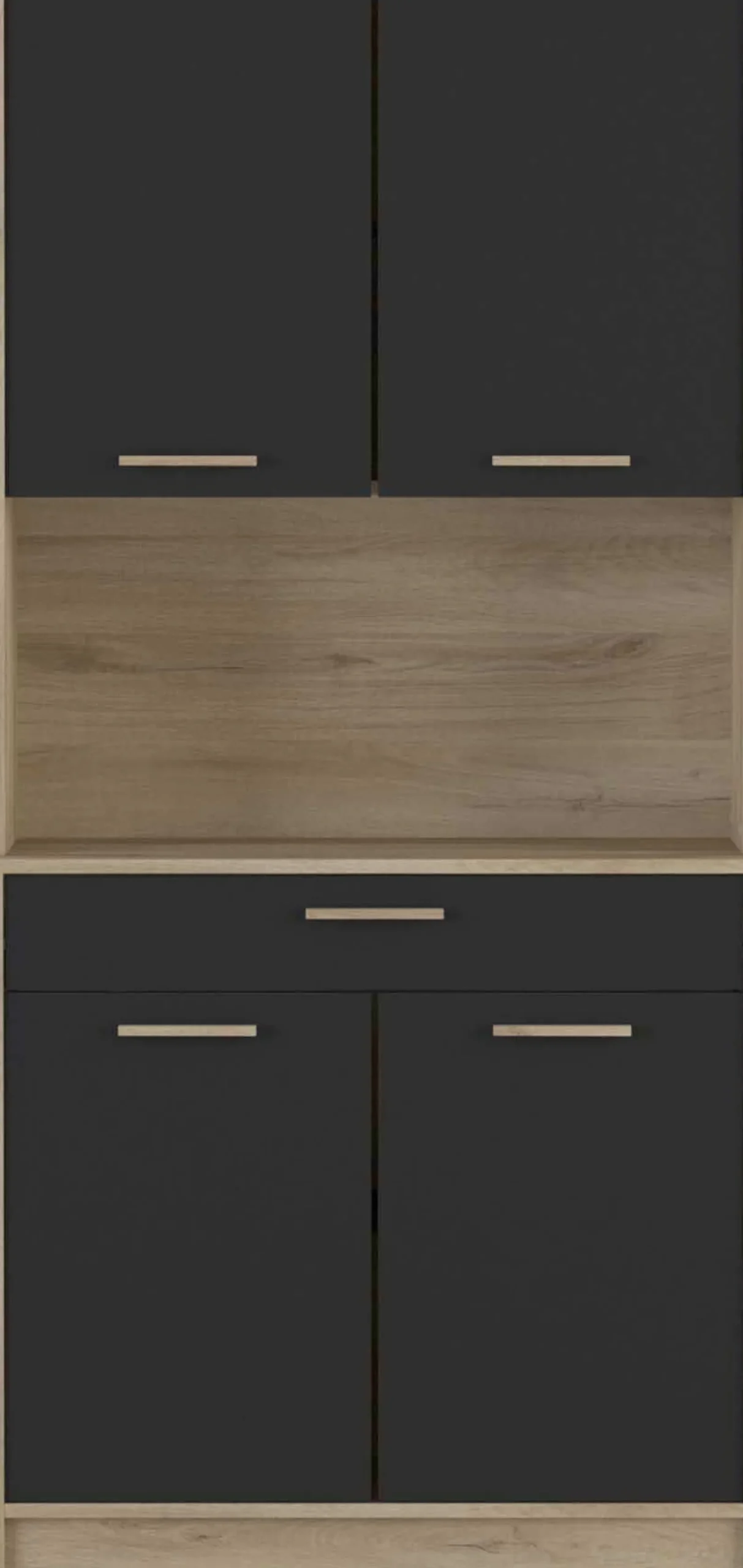 Buffetschrank Diede-Kronberg Eiche/Mattschwarz