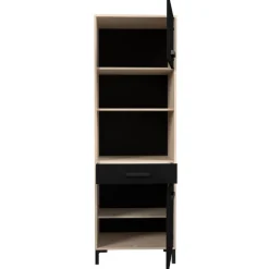 Buffetschrank Felicity 60cm, 2 Türen - Eichedekor/schwarz