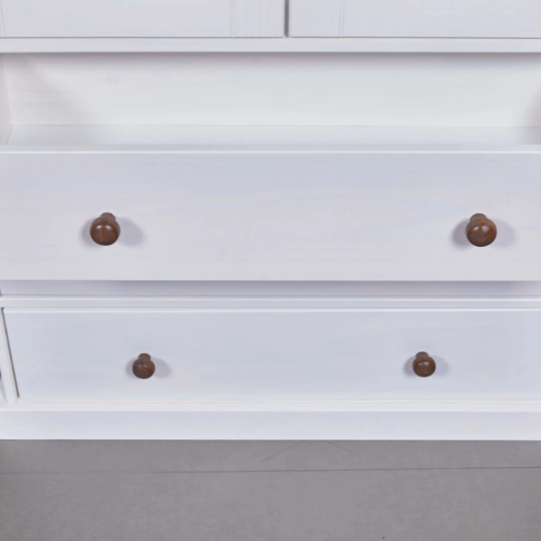 Buffetschrank Westerland | 90 x 38,4 x 190 | Kiefer massiv | Farbe: Weiß