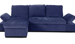 Candy Eckbank links - mit Stauraum - blau