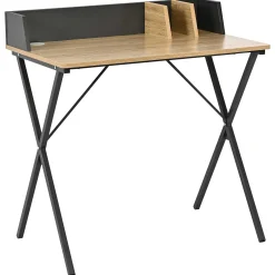 Carl Schreibtisch 120x48x78,5cm - Eiche Dekor/dunkelgrau