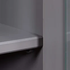 Cerci Vitrine 190x39x90cm - 2 Türen und 3 Schubladen - grau